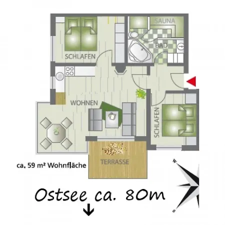 Lejlighed Meerblick 2 - #125632 Großenbrode